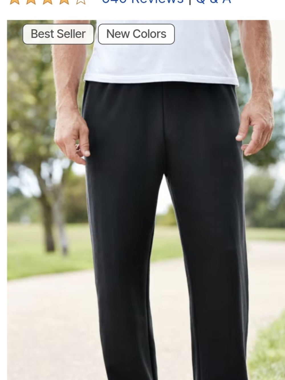 Men's Black Relaxed Fit Active Pants - Comfortable Everyday Wear